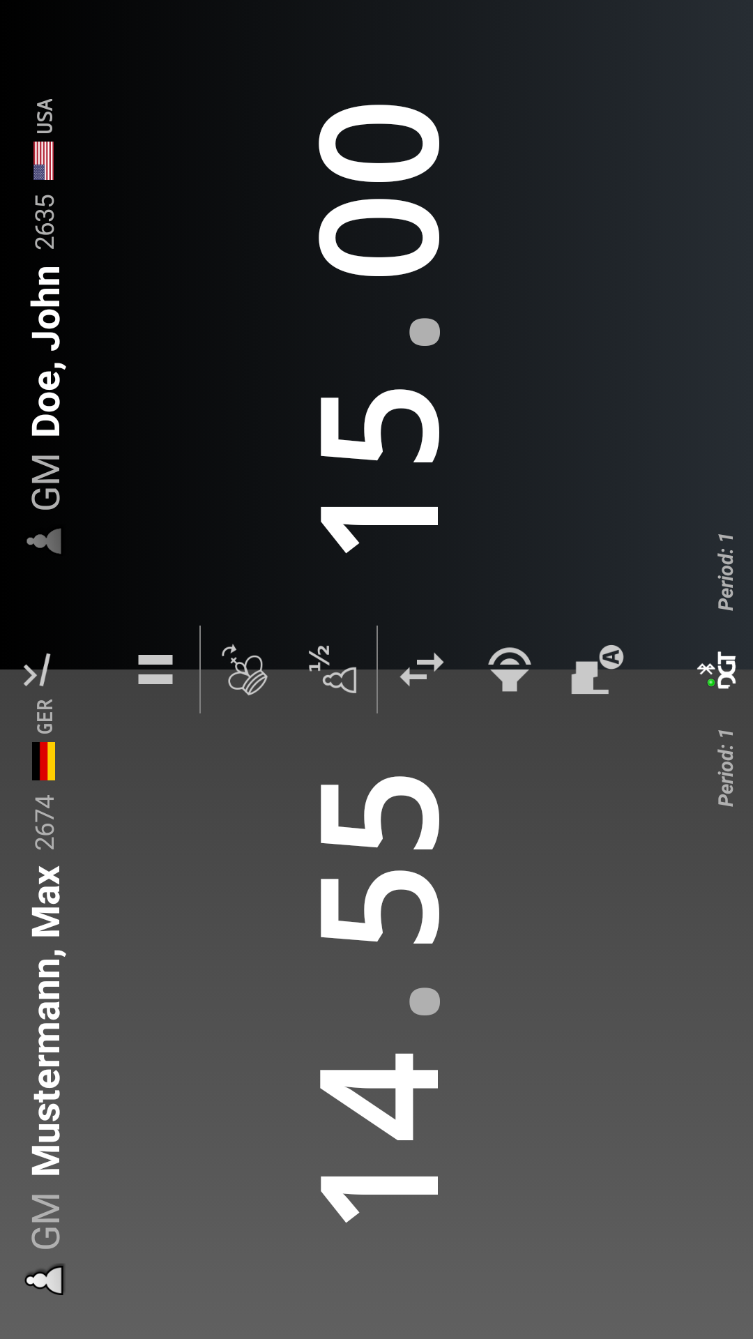 The fullscreen clock