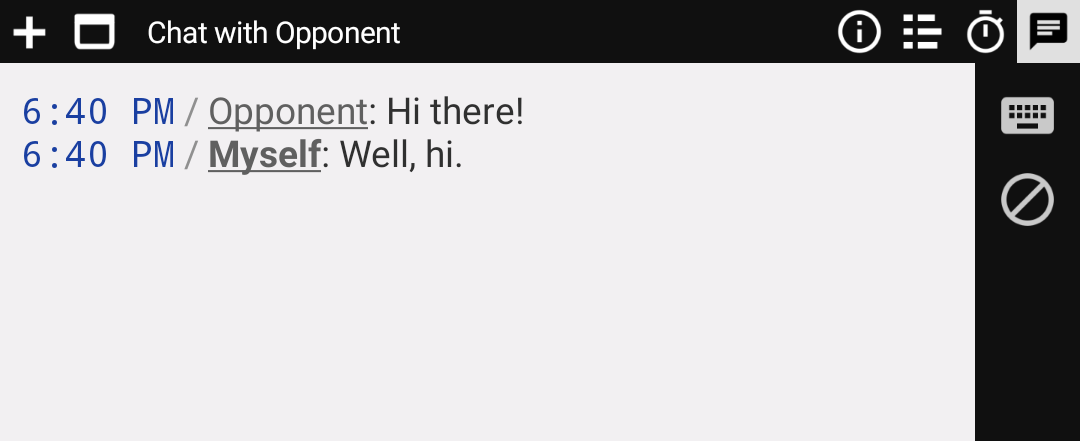 The chat subpage