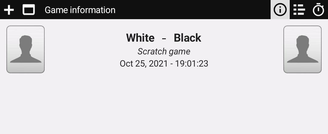 The game information subpage