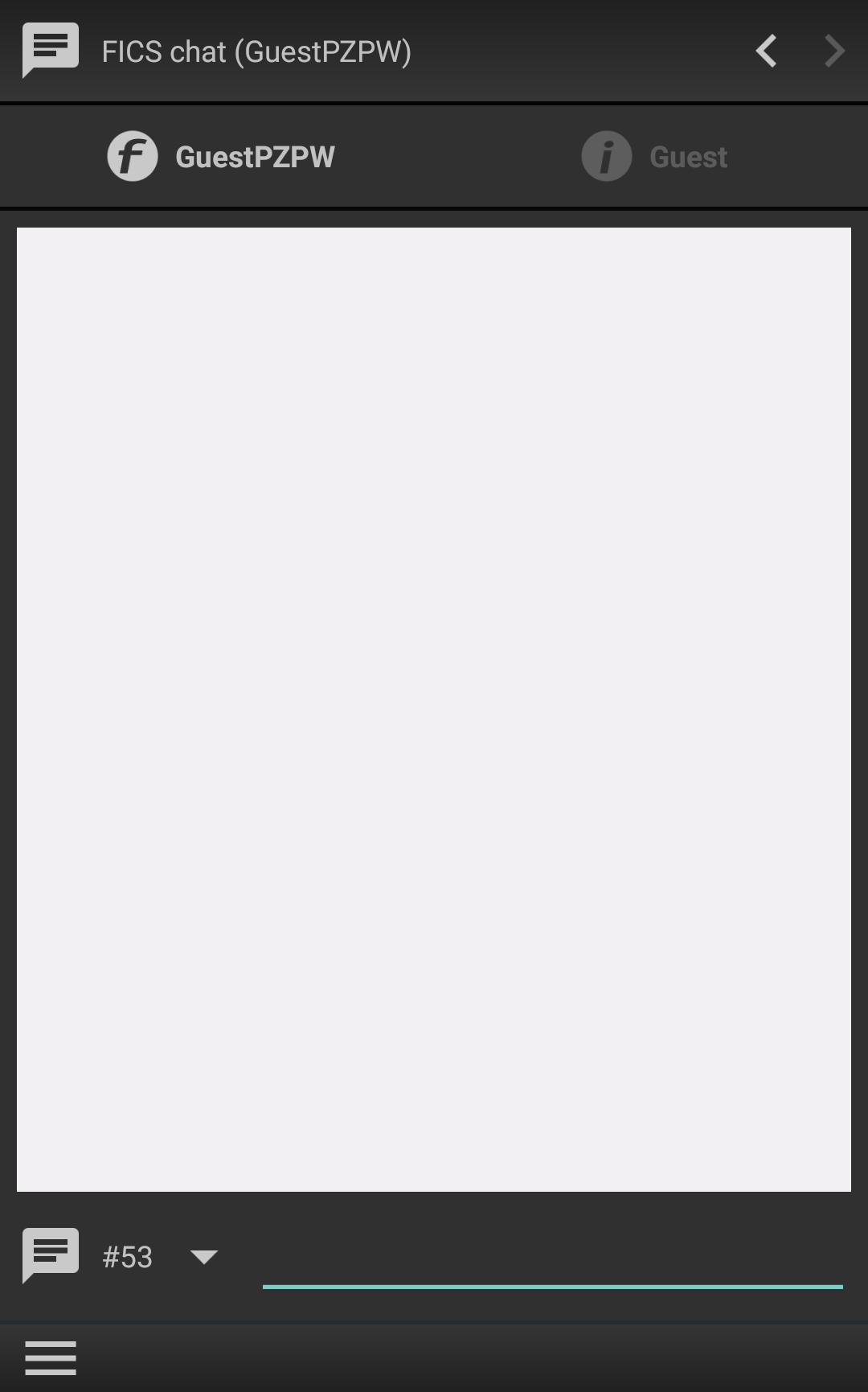 The chat page
