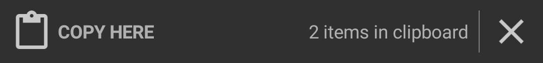 The clipboard toolbar for copied items