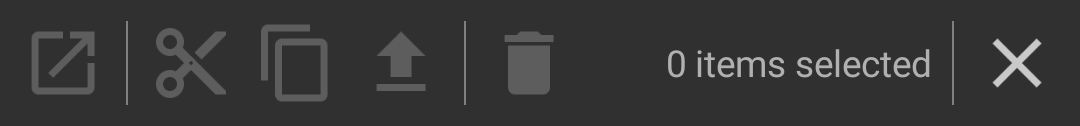 The multiple selection toolbar.