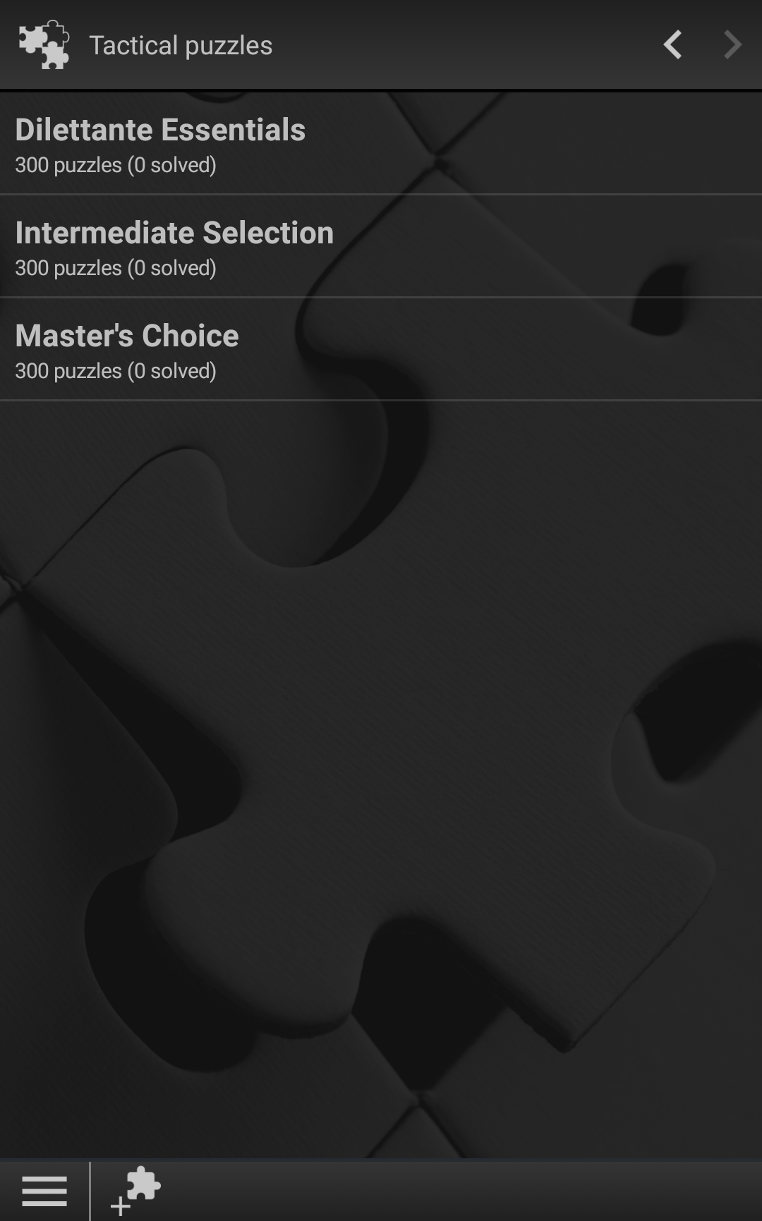 The tactical puzzles page